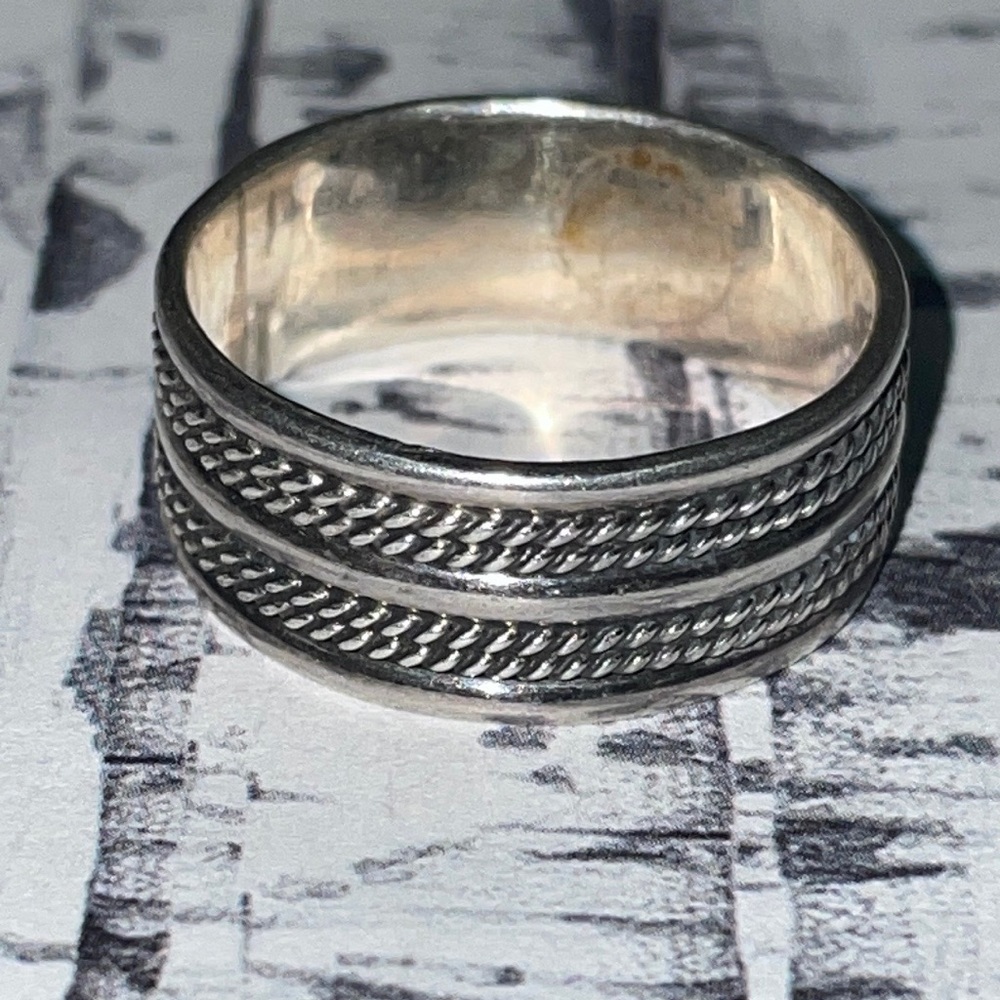 Vintage Silver Braided Band Ring